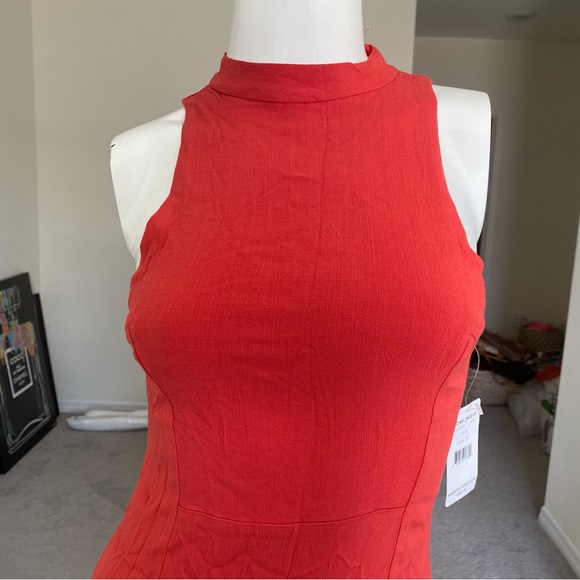 FREE PEOPLE RED MINI DRESS SIZE XS MSRP $98.00 NWT - Picture 3 of 9